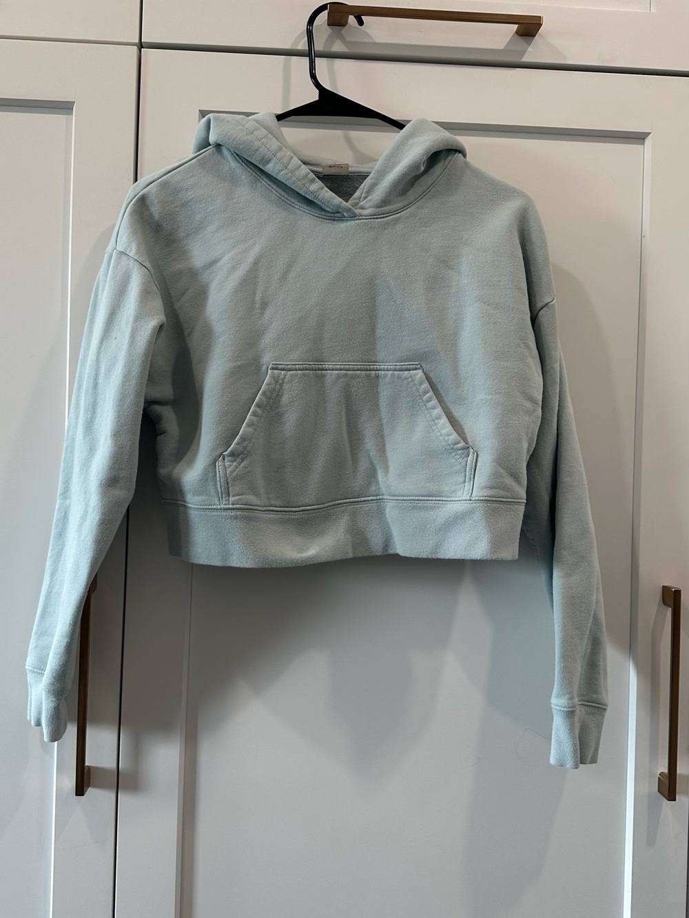 TNA Pale Blue Cropped Hoodie